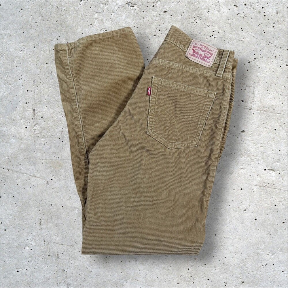 Levi’s '94 Baggy Corduroy Pants Size 28 Tan Beige Straight Leg Baggy Loose